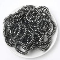 10pcs/Set Scrunchies De Cordón De Teléfono Espiral Cinturones Elásticos Para El Cabello Accesorios Para Mujer Color Metálico - details 6