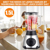 Batidora Profesional 2 en 1 - Licuadora Multifunción 450W 1.5L con 3 Velocidades y 6 Cuchillas (Para Zumos, Sopas y Batidos) + Envío Rápido - details 0