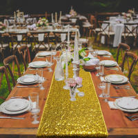 Mantelos De Lentejuelas Brillantes Para Decoración De Bodas Cumpleaños Baños De Lujo Fiesta Navidad Personalizados De Poliéster 100% - details 17