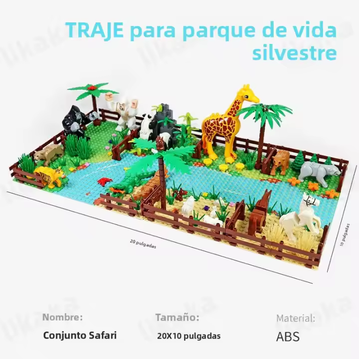 Juguetes De Bloques Compatibles MOC Zoo Animales Para Niños Regalo Montessori Set De Bloques Clásicos Ciudad Amigos Animales Salvajes Bloques De Construcción Para Niñas Y Niños - 1
