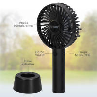 EasySpeed Miniventilador de Mano, Ventilador Portátil Batería 3 Velocidades Ajustables, Larga Duración, Silencioso, Carga USB - details 1