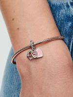 Pandora - Charm Colgante de corazón Infinite brilliant-Plata de Lei, Baño de Oro Rosa de 14 K - details 3