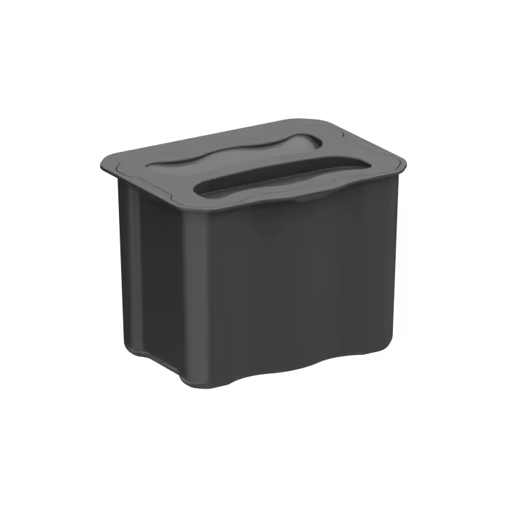 Contenedor de reciclaje para colgar en la puerta y recoger la basura recycle, 1 vaso de 5 litros, con tapa, plástico gris antracita - 1