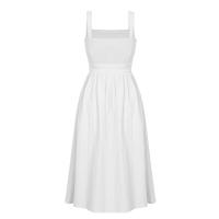 Vestido Midi Vintage Para Mujer Sin Mangas Floral Sólido A-Line Swing Casual De Verano Con Aros Vestido Midi De Flores Sólidas Para Mujer - details 6