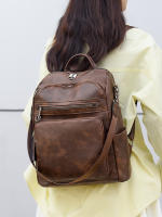 Mochila urbana sencilla de PU para mujer - details 10
