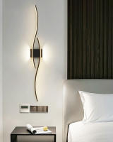 Lámparas De Pared LED Para Dormitorio 24w 28w Negras Y Doradas Iluminación Decorativa Para Casa Pasillo Aisle Balcón Luz De Noche Moderna - details 5