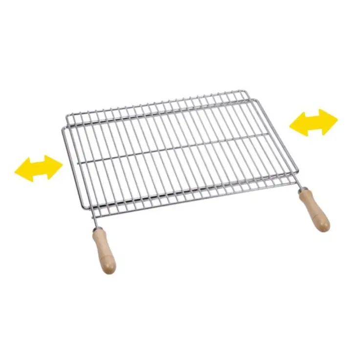 Sauvic Parilla Barbacoa Extensible 70x40cm Acero Zincado | Ajustable +5cm | Accesorios para Barbacoas - 1