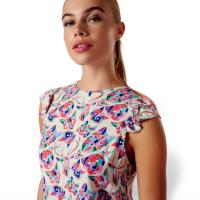 Minueto Nikita Top - Camiseta de Cuello Redondo y Manga Sisa con Volantes en Mangas - details 7