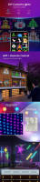 Luz De Cortina Inteligente LED USB Multicolor Con Control Remoto Y APP Bluetooth Para Navidad DIY Text Cartoon Música Cambio De Display - details 0