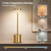 Lámpara De Mesa Clásica De Metal Recargable Por USB Luz Nocturna Sin Ajuste De Intensidad Táctil Decoración Para Hotel Y Bar 3 Niveles De Iluminación Para El Hogar - details 1