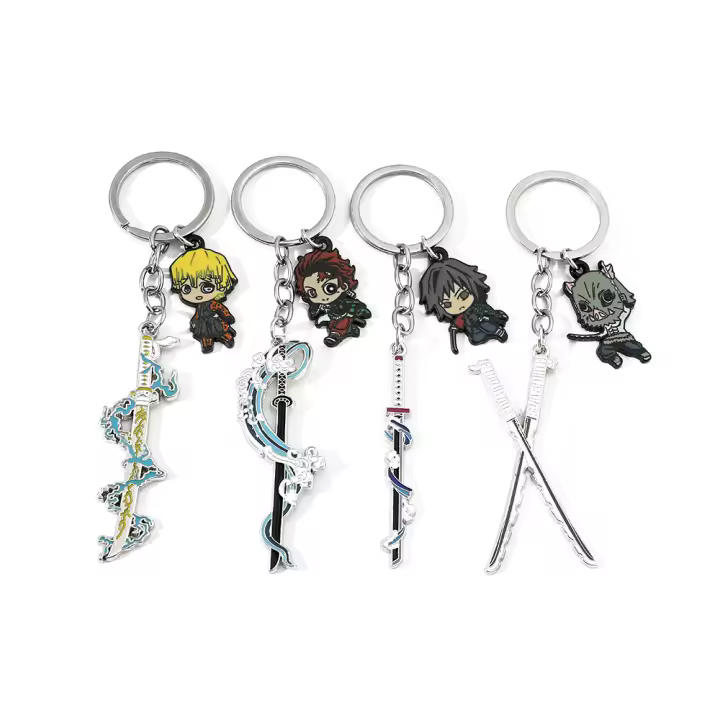 Colgante De Anime Demon Slayer Con Pendientes De Kamado Tanjirou Agatsuma Zenitsu Y Hashibira Inosuke Llavero Accesorio Lindo Para Fans De La Serie - 1