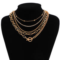 Juego De Collares Separables De 5 Capas Para Mujer Collar Corto De Cadena Con Rhinestone Moda 2023 Joyería Regalo - details 9