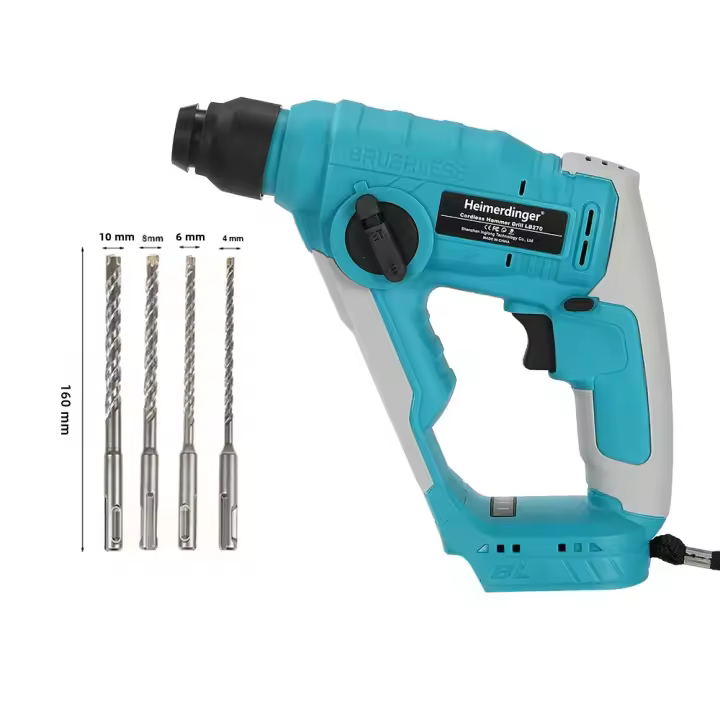Taladro De Martillo Sin Escobillas SDS-Plus Para Concreto Masonería Piedra Cemento Con 4 Brocas Sin Batería Herramienta Eléctrica Rotatoria - 1