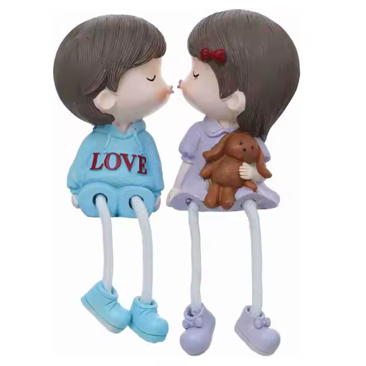 Encantadora Resina Colgando pies muñecas Sentado muñecas,te amo te quiero,Regalo Día de San Valentín,Decoracion Día de San Valentín,cm,fespu - 1