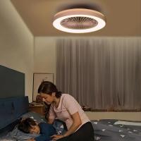 Nuevo Ventilador con luz LED luz blanca E27 tornillo hogar sala de estar ventilador de techo de tres colores ajuste de control remoto
Lámpara ventilador para dormitorio, blanca - details 3