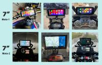 Monitor Portátil Para Motocicleta 7 Pulgadas Con DVR Navegación GPS Wireless CarPlay Android Auto Airplay Pantalla Moto Carplay IPX 7 Resistente Al Agua - details 1