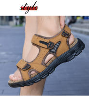 Sandalias De Cuero Genuino Para Hombre Verano Zapatillas De Playa Y Senderismo Antideslizantes Y Resistentes Al Desgaste Suaves De Goma Para Exterior - details 10