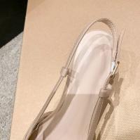 Sandalias de mujer nuevo puntiagudo color nude tacones altos verano zapatos de mujer tacón grueso zapatos individuales 5cm - details 2