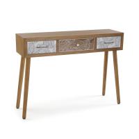 Versa - Mesa de entrada 3 cajones ,en madera y unas medidas de 107 cm de largo , 30 cm de fondo y 78 cm de alto - details 0