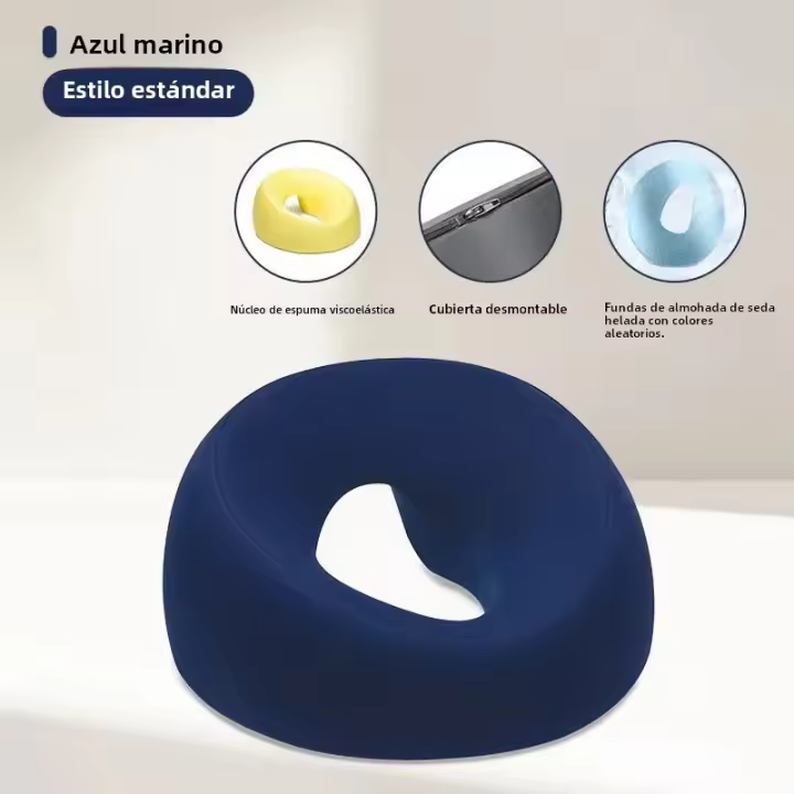 Almohada De Espuma De Memoria Ergonómica Para Descansar Cabeza Y Cuello Soporte De Masaje Corporal Para Salón De Belleza - 1