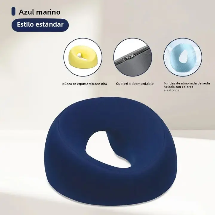 Almohada De Espuma De Memoria Ergonómica Para Descansar Cabeza Y Cuello Soporte De Masaje Corporal Para Salón De Belleza - 1