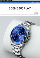 Reloj De Pulsera De Moda NOTIONR Para Hombre Deportivo Con Calendario Lujo Acero Inoxidable Cuarzo Relajado Luminoso Casual - details 6