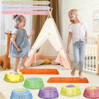 Piedras Luminosas Para Jardín 6/8 Piezas Juguete De Entrenamiento Sensorial Para Niños Tablero De Equilibrio Para Preescolar Camino De Obstáculos Para Interior Y Exterior - details 9