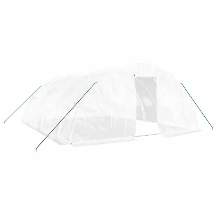vidaXL Invernadero con Estructura Acero Invernáculo Vivero para Plantas Color Blanco,  Verde, y mas - 1