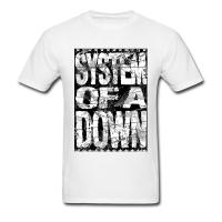 Camiseta De Hombre SYSTEM of a down 2018 Estampado De Letras Vintage Punk Manga Corta Colores Negro Y Blanco Top Tees Streetwear - details 2