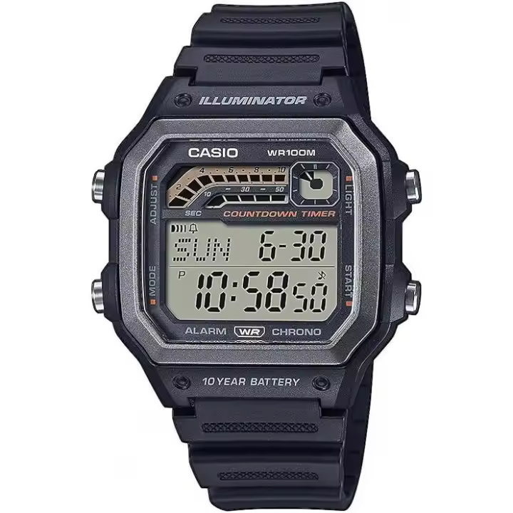 Casio Reloj Digital para Hombre WS-1600H-1AVEF - Cronómetro y Alarma - 1