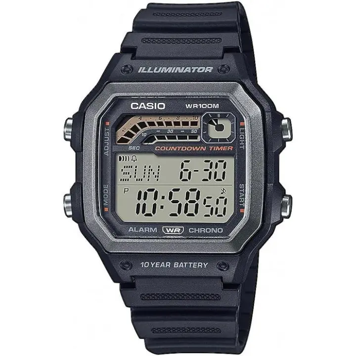 Casio Reloj Digital para Hombre WS-1600H-1AVEF - Cronómetro y Alarma - 1