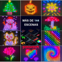 Ventronik Luces de Cortina Bluetooth RGB Inteligentes impermeable, 2x2m 600 Led, Luces LED de Cortina Personalizable, Posibilidad de crear cualquier diseño, Juego de Luces de Cortina para Navidad , Discotecas, Bodas - details 3