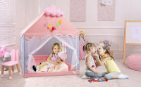 Carpa De Juguete Para Niñas Casa De Castle De Princesa Plegable Decorativa Para Habitación Interior Y Exterior Regalo De Navidad Para Niñas De 0 a 12 Años - details 5