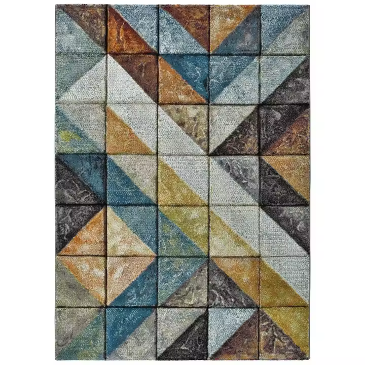 ATTICGO Alfombra de Interior Estilo Geométrico en Multicolor - Alexa 22972 | 80X150, 140X200, 160X230 cm - 1