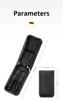 Set De Manicura Y Pedicura Portátil De 6 Piezas Verde Lujo Herramientas De Cuidado Personal Tijeras De Cejas Y Acrílico Negro Incluye Cortauñas De Carbono - details 15