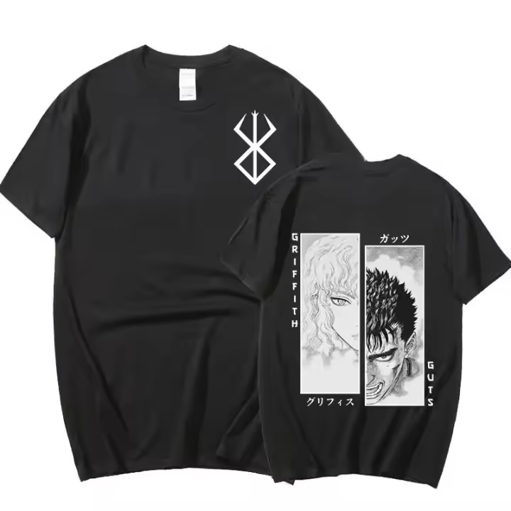 Camiseta De Algodón Grande Para Hombre Y Mujer 2024 Estilo Cartoon Camiseta De Verano Con Impresión Manga Corta Tendencia De Ropa Para Fans - 1