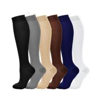 Calcetines Deportivos Para Hombres Color Sólido Algodón Ciclismo Fútbol Senderismo Running Altura Rodilla Secado Rápido Comodidad - details 1