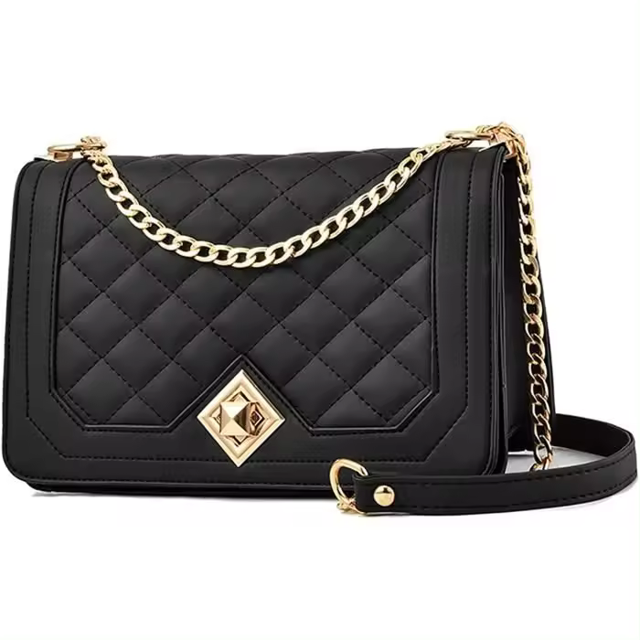 Bolso bandolera de Piel intética para Mujer, Bolso de mano con Cadena para el hombre - 1