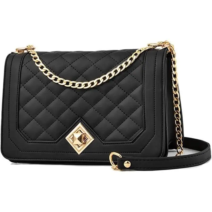 Bolso bandolera de Piel intética para Mujer, Bolso de mano con Cadena para el hombre - 1