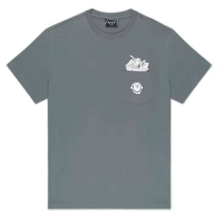 Camiseta de Manga Corta Ripndip Nermaniac Pocket para hombre en color gris - 1
