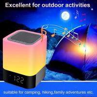 Altavoz Bluetooth con luz nocturna, altavoz despertador inalámbrico USB, con luces de colores, ajustable en tres niveles, admite llamadas manos libres Bluetooth, batería incorporada de 1200 mah - details 9
