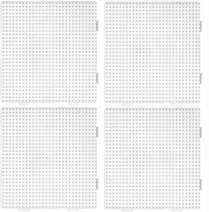 Hama Beads 4pcs 2.6mm Pegboard Cuadrado Transparente Multicolor Pueden Usarse Individualmente O Como Superficie Unida Tamaño 14.5x14.5 Para Juegos Educativos Y Creación De Manualidades - 1