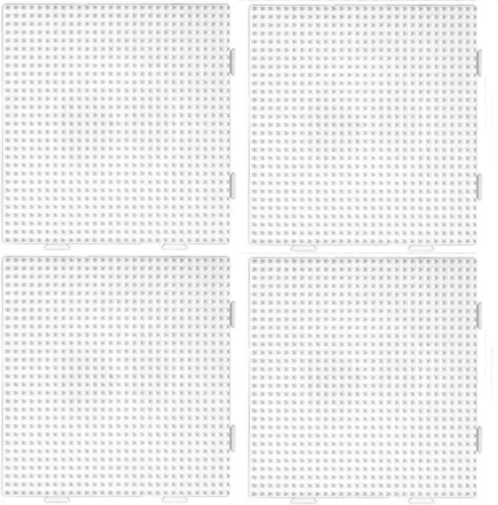 Hama Beads 4pcs 2.6mm Pegboard Cuadrado Transparente Multicolor Pueden Usarse Individualmente O Como Superficie Unida Tamaño 14.5x14.5 Para Juegos Educativos Y Creación De Manualidades - 1