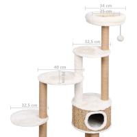 vidaXL Árbol para gatos cojín lujo poste rascador hierba marina 148 cm - details 7
