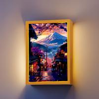Lámpara De Pared LED Con Fotografía De La Montaña Fuji De Japón Lámpara Nocturna Decorativa Para El Hogar Regalo De Navidad Forma De Luna - details 6
