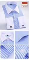 Camisa De Manga Larga Para Hombre Estilo Francés Multicolor Adecuada Para Todas Las Estaciones Cuello En V Prenda De Negocios Casual - details 11