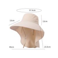 Gorro De Verano Para Mujer Protección UV Con Visera Ancha Y Capucha Para Pelo Estilo Casual Material De Poliéster Adecuado Para Pesca Y Senderismo - details 1