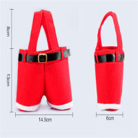 Porta-vinos Y Dulces Navideños Con Decoración De Pantalones De Suspensión De Santa Claus Bolsa De Regalo Navideña Adorable Para Decoración De Casa Y Fiestas - details 4