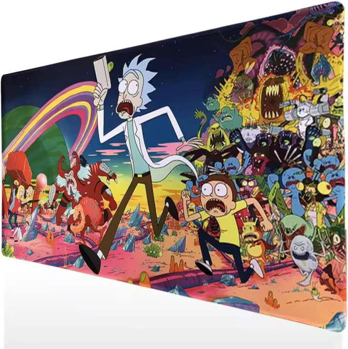 Alfombrilla de ratón para juegos, 90 x 40 cm, grande, para ordenador de escritorio, para oficina, base de goma antideslizante, resistente al agua, borde cosido - 1