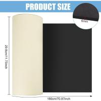 Roll De Espuma EVA Autoadhesiva Negra 70x11.8 Pulgadas 6mm Grueso Esponja De Goma Impermeable Para Protección De Muebles Y Rellenado De Huecos - details 1